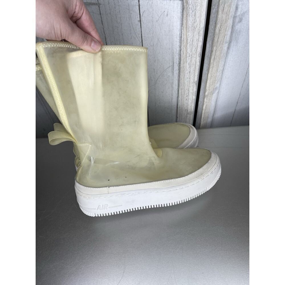NIKE Air Force 1 Clear PHANTOM WHITE RAIN BOOTS WOMEN Size 7 - Picture 4 of 7